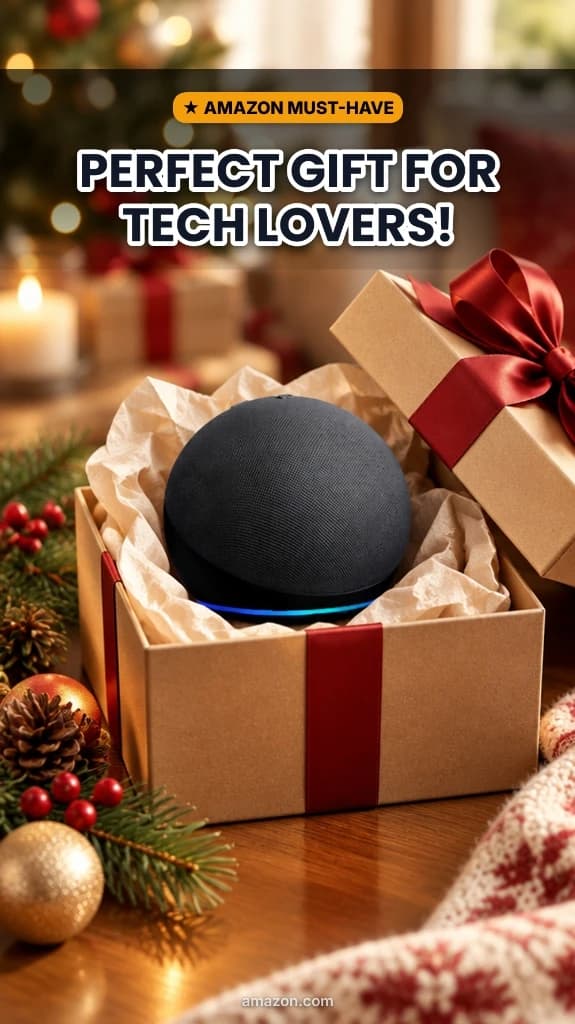 Amazon Echo Dot Pinterest pin generated with PinsMachine Product Pin tool