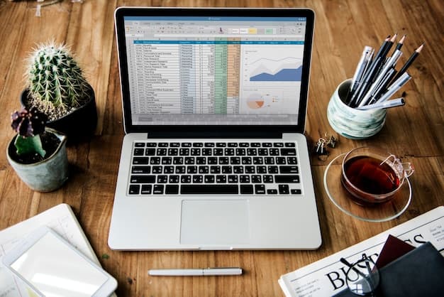 Marketer editing CSV spreadsheet for Pinterest bulk upload