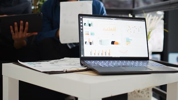 Analyst reviewing performance analytics charts for Pinterest