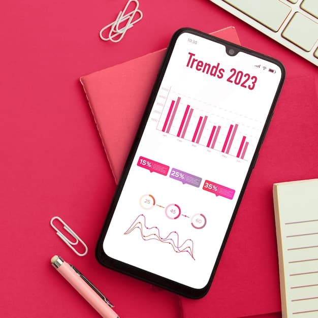 Marketer analysing Pinterest performance charts for comparison