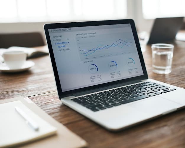 Analyst reviewing Pinterest performance charts