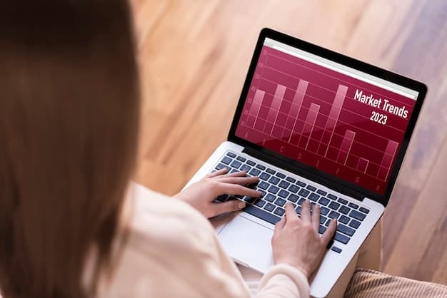 Entrepreneur analyzing Pinterest analytics on laptop for Pinterest keyword research playbook