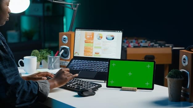 Marketer automating pin designs on laptop — testing AI Pinterest pin generators