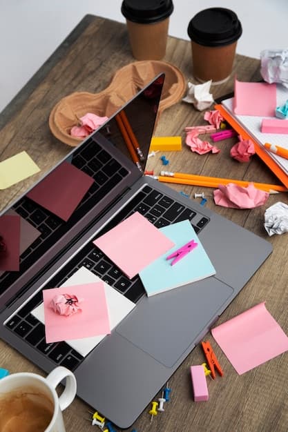 Marketer designing pins on computer for Pinterest pin-generation tool review